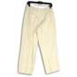Talbots Womens Off White Flat Front Side Zip Ankle Pants Size 10P image number 2