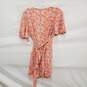 NWT Billabong All For You WM's Short Sleeve Orange & Pink Floral Wrap Mini Dress Size XS image number 2