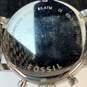 Designer Fossil ES-2198 Silver-Tone Boyfriend Chronograph Bracelet Wristwatch image number 4