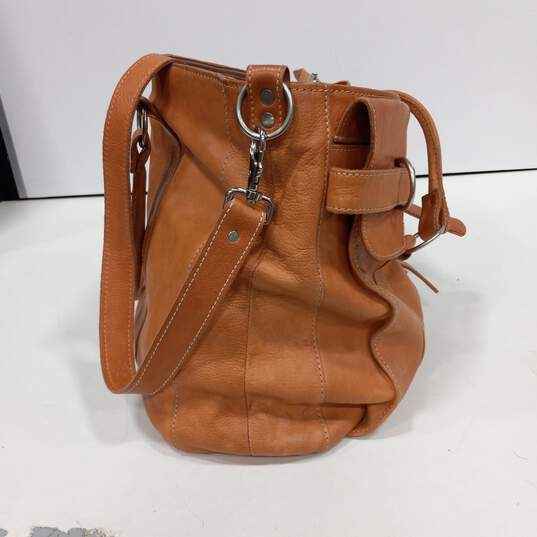 Sereno Tan Leather Shoulder Bag Purse image number 7