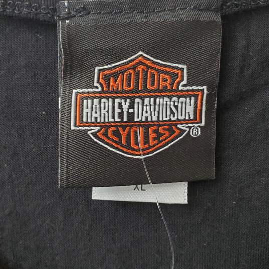 Harley-Davidson Black Sequined Fringe T-Shirt Size XL image number 3