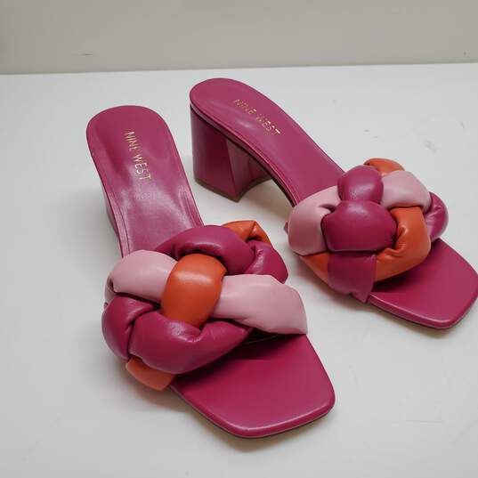 Nine West Gotit3 Heeled Sandals Pink & Orange Size 8.5M image number 1