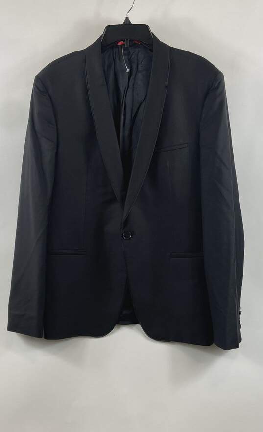 Hugo Boss Mens Black Wool Long Sleeve Pockets Single Breasted Blazer Size 44R image number 1