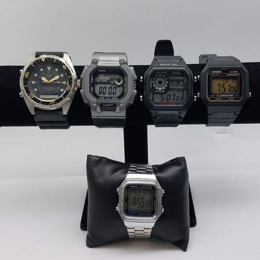Casio Mixed Models Chrono Quartz Watch Bundle of Five image number 1