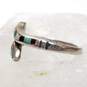 Artisan FL Signed Sterling Silver Multi-Stone Inlay Ring Size 6.50 image number 2
