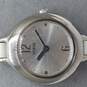 NWT Guess G55750L Silver & White Unique Band Watch image number 1