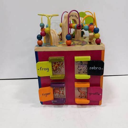 Zany Zoo Wooden Activity Cube Toddler's Toy image number 4