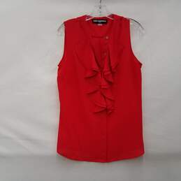 Karl Lagerfeld Red Sleeveless Top Size Medium