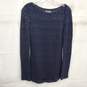 Zac Posen Women's Dark Navy Blue Merino Wool Sequin Sweater Size S image number 1