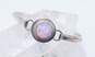 Mexican Artisan 925 Sterling Silver Pink Roman Glass Hinged Bangle Bracelet 19.4g image number 1