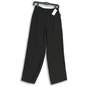 NWT Tahari Womens Black Flat Front Slash Pocket Straight Leg Dress Pants Size 4 image number 1