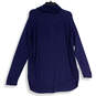 NWT Womens Blue Knitted Long Sleeve Cowl Neck Pullover Sweater Size Large image number 2