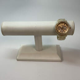 Designer Fossil ES-2887 CZ Chronograph Round Dial Analog Wristwatch