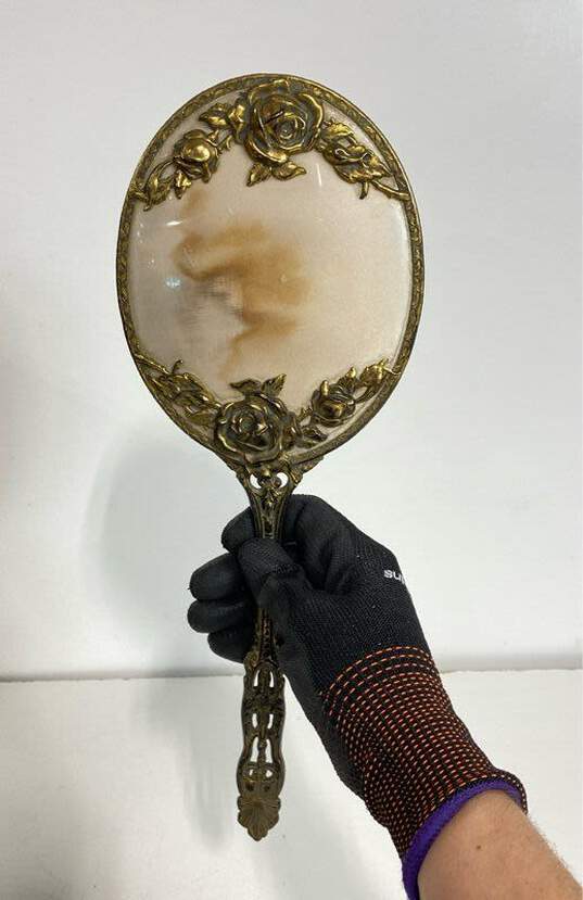 Victorian Vanity Mirror Golden Rose image number 5