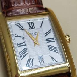 ESQ Movado 28mm Swiss Quartz Rectangular Golden Tone Men Watch alternative image