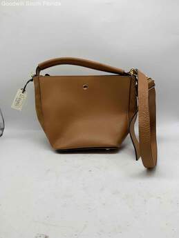 Roberta Firenze Womens Brown Leather Crossbody Bag With Tags