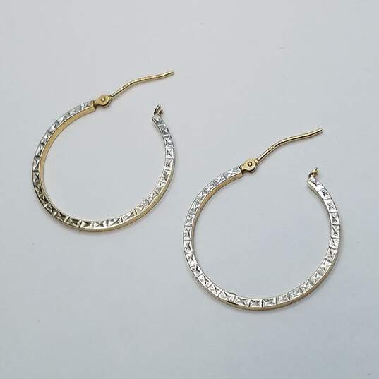 Michael Anthony Bolivia Two Tone Hoop Earrings 1.3g image number 5