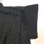 NWT Womens Black Oversize Short Sleeve Collared Casual Blouse Top Size 40 image number 6
