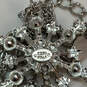 Designer Kirks Folly Silver-Tone Rhinestone Snowflake Pendant Necklace image number 4