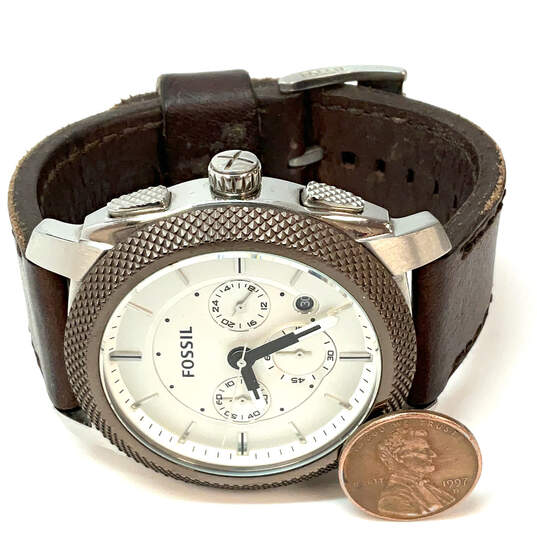 Designer Fossil FS-4596 Adjustable Strap Chronograph Dial Analog Wristwatch image number 2