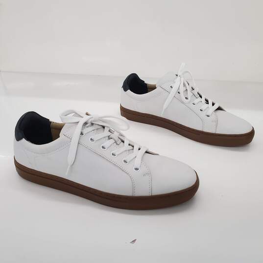 Banana Republic Men's Niklas White Leather Ortholite Sneakers Size 10 image number 3