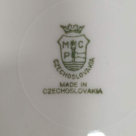 Bundle of 6MCP Czechoslovakian Made White Ceramic Plates w/3 Matching Bowls image number 4