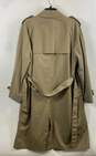 London Fog Mens Brown Pockets Collar Long Sleeve Belted Trench Coat Size 40 image number 3