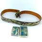 Snakeskin Belt W/ 2 Taxco Alpaca Buckles image number 1