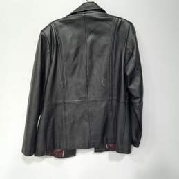 Wilsons Women's Black Leather Lined Blazer Jacket Size M alternative image