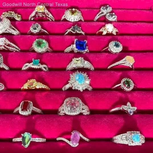 Buy the Set of 29 Ring Bomb Party Modern Jewelry | GoodwillFinds