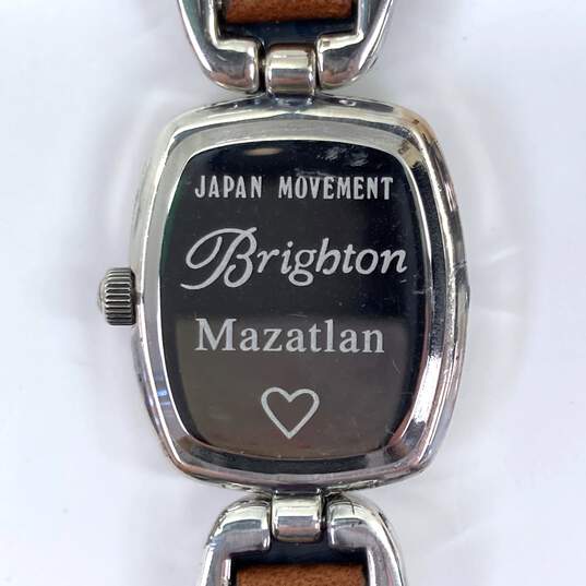 Designer Brighton Mazatlan Silver-Tone Strap Analog Dial Quartz Wristwatch image number 4
