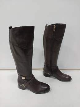 Ivanka Trump Brown Itorabell Knee High Buckle Accent Fashion Boots Women's 7M alternative image