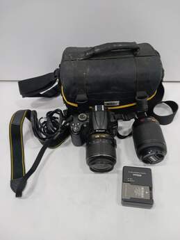 Black Nikon Camera In Bag w/ Accessories