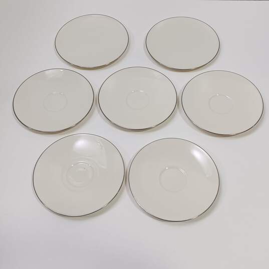 Vintage Set of 5 Lenox Olympia PL Saucers & 2 Bread and Butter Plates image number 2