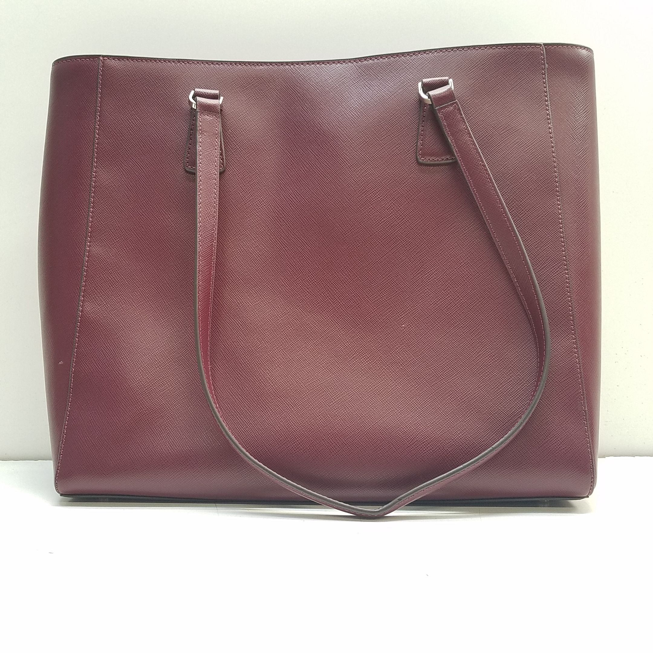 Kate Spade Monet Leather 3 Compartment Tote Handbag Rose and Burgundy Purse  | eBay