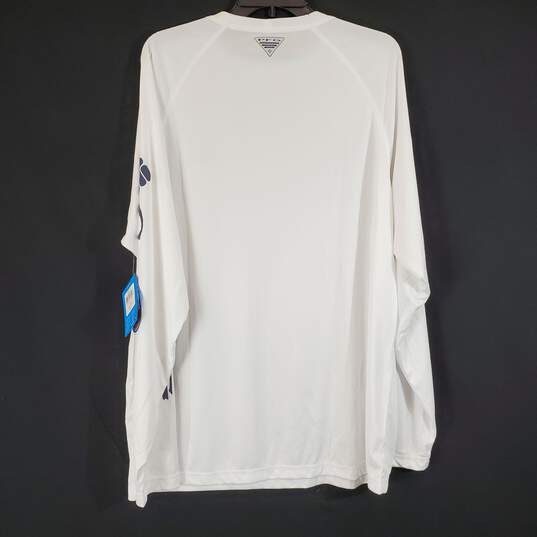 Buy the Columbia Men White Athletic Shirt L