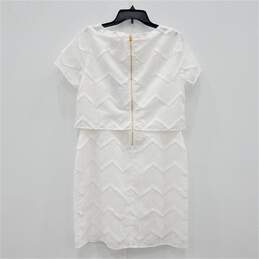 STS Sail to Sable Women's White Embroidery Midi Dress Size 8 alternative image