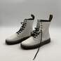 Dr. Martens Mens Zavala White Leather Mid-Calf Lace Up Combat Boots Size 8 image number 3