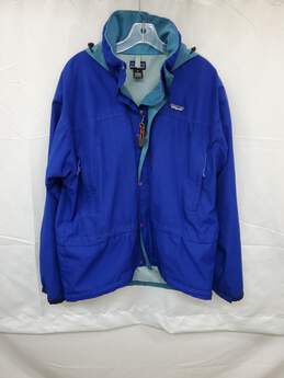Mn Patagonia Blue Full Zip Snap Glade Runner Jacket Style 83123 Sz M