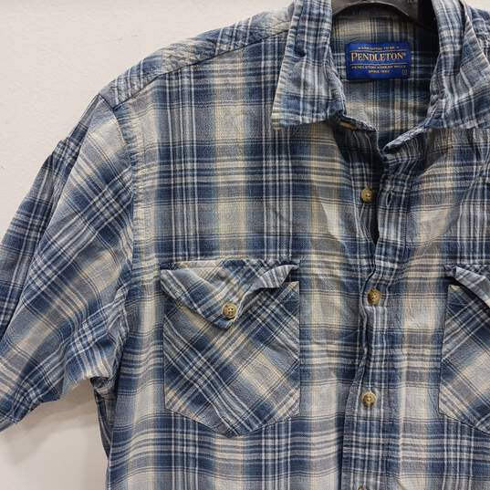 Men's Pendleton Size Small Blue Flannel Shirt image number 3