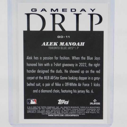 2023 Alek Manoah Topps Big League Game Day Drip Toronto Blue Jays image number 2