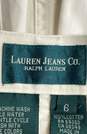 Lauren Jeans Co. Womens White Cotton High Rise Straight Leg Jeans Size 6 image number 3