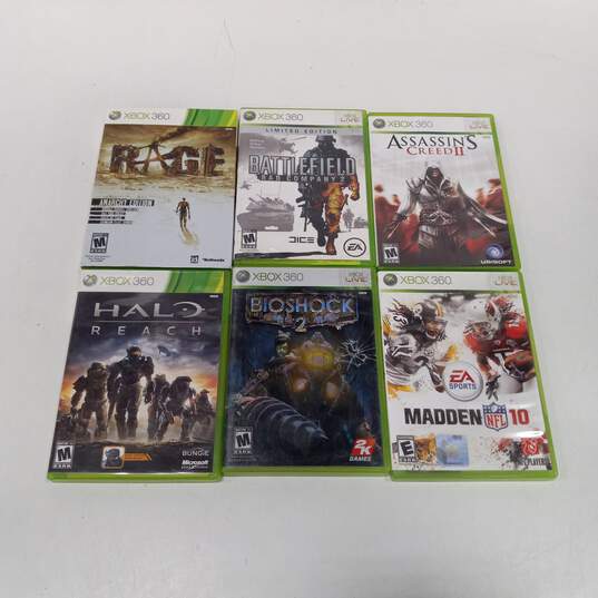 Lot of 6 Assorted Microsoft Xbox 360 Games image number 1