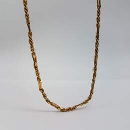 10k Gold Rope Bar Italy 3mm 19 Inch Necklace Kink Damage 16.0g