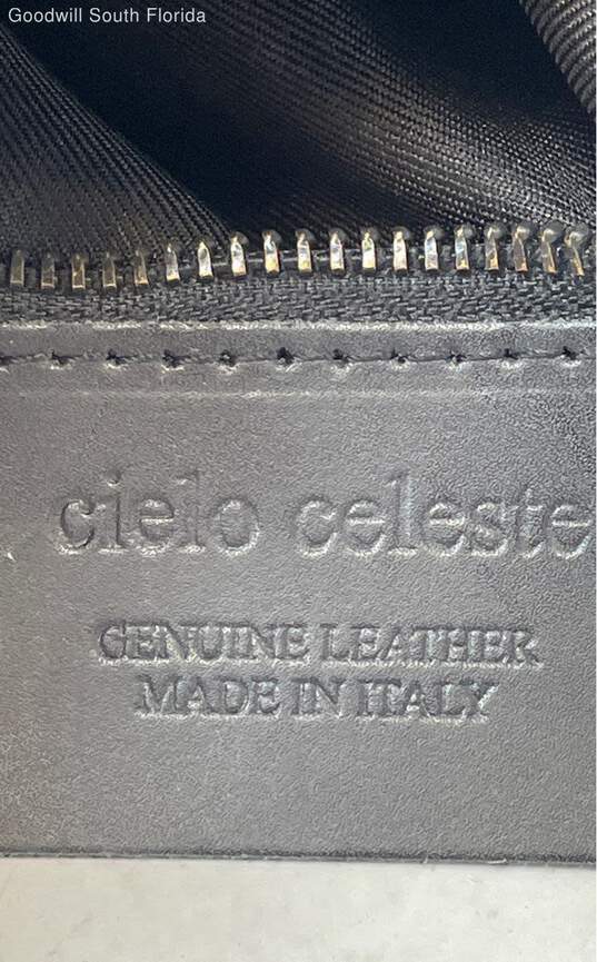 Cielo Celeste Womens Black Leather Book Backpack Mini Size image number 4