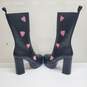 LAMODA Believe That Platform Boots in Black Leather Women's Size 8 image number 5