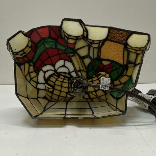 Stain Glass Teddy Bear Lamp 8 inch Tall Table Top Sitting Bears Lamp image number 5