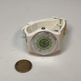 Designer Swatch White Round Dial Adjustable Stap Analog Wristwatch alternative image
