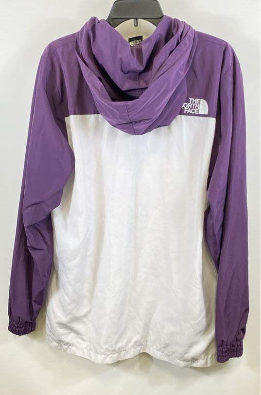 The North Face Womens Purple Long Sleeve Full-Zip Windbreaker Jacket Sz X-Large image number 2