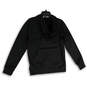 Womens Black Long Sleeve Kangaroo Pocket Full-Zip Hoodie Size Medium image number 2